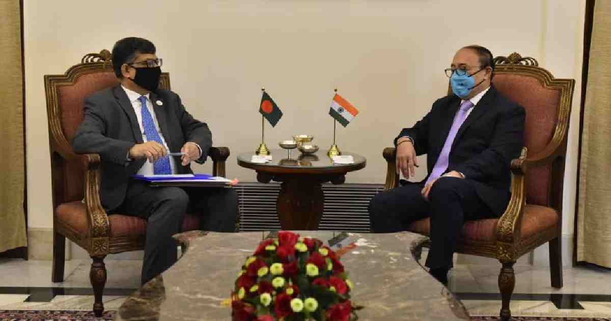 bilateral issues , PM Level Summit , COVID situation , air bubble , Motor Vehicle Agreement , Bangladesh-India-Nepal , Consular Dialogue , Ministries of External Affairs , Ministry of Commerce , Ministry of Water Resources , Ministry of Foreign Affairs , Harsh Vardhan Shringla , Indian Foreign Secretary , Masud Bin Momen , Bangladeshi Foreign Secretary , Border Forces , Foreign secretaries , Foreign Secretary level talks